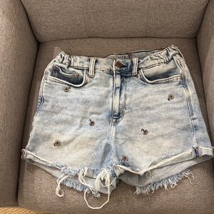 Arizona Jean Company Light Blue Embroidered Denim Shorts